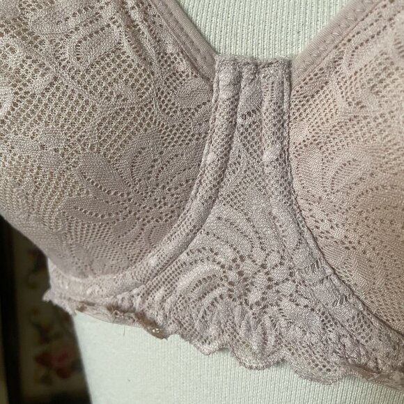 Wacoal Pink Soft Sense Lightweight Stretch Lace Underwire Bra Size 36D - Picture 2 of 6